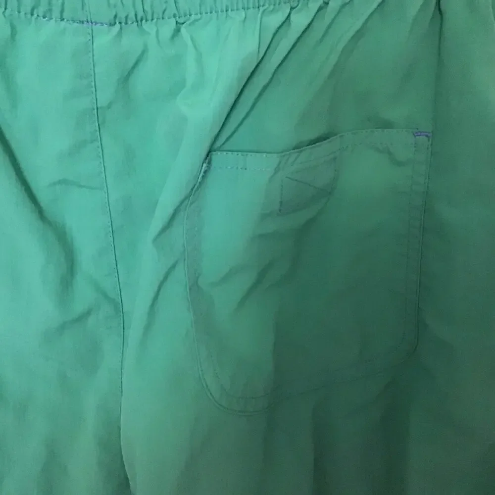 Vintage The Limited Nylon Green and Blue Adjustable Waist Shorts Large